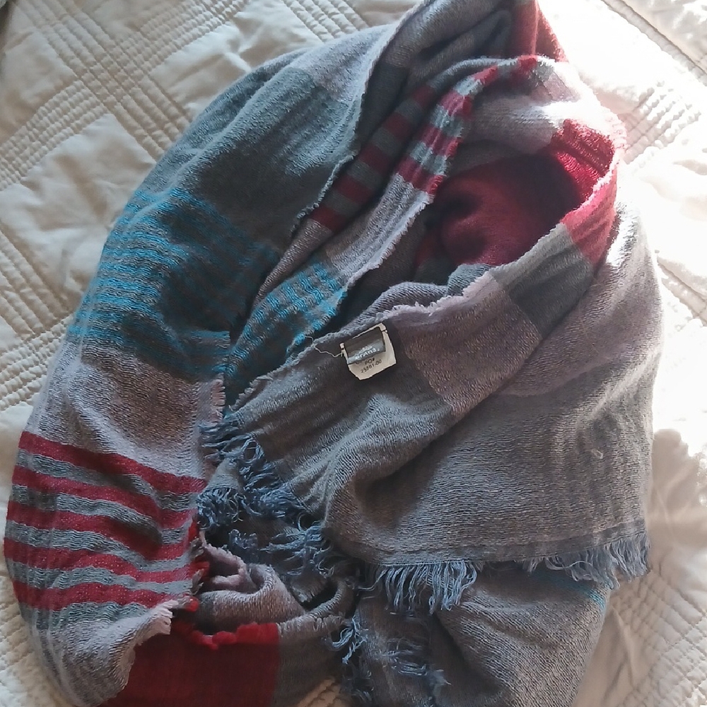 Prana Striped Scarf with Fringe